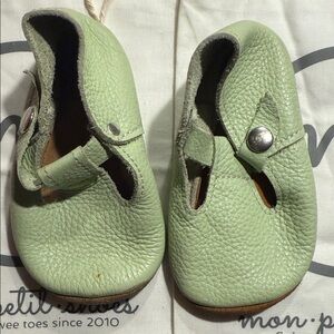 Soft Green Baby Walker Shoes